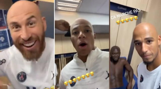 PSG: jugadores del equipo parisino se divierten y  prueban filtro de 'calvo'
