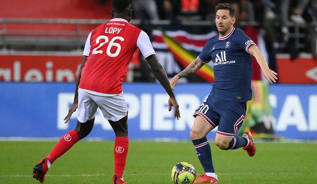 Lionel Messi ingresó en el segundo tiempo del PSG vs. Reims. Foto: Sportscenter/Twitter