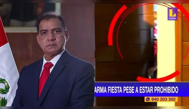 Luis Barranzuela organiza fiesta al interior de su dominicilio.