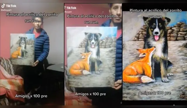 TikTok: usuario dedicó tierno dibujo al zorro 'Run Run'  y a su amigo - VIDEO