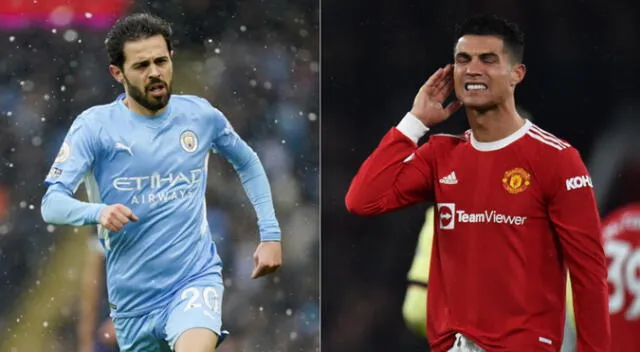 Bernardo Silva y Cristiano Ronaldo juegan juntos en la selección de Portugal. Bernardo Silva y Cristiano Ronaldo juegan juntos en la selección de Portugal.