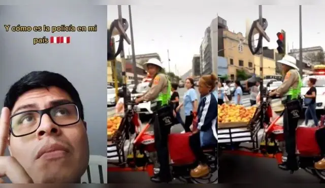 TikTok: usuario recuerda a policía que se trasladaba en triciclo por la Av. Abancay