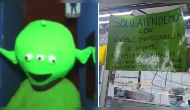 Vendedora se vuelve viral por el cartel que se lee en su puesto para protegerse de la COVID-19