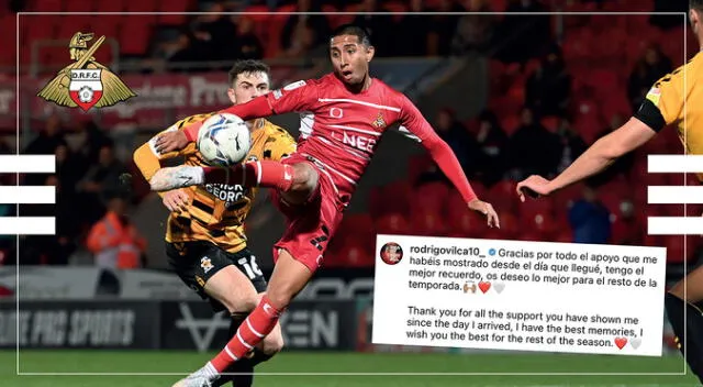 Rodrigo Vilca se despidió de Doncaster a días de culminar el 2021
