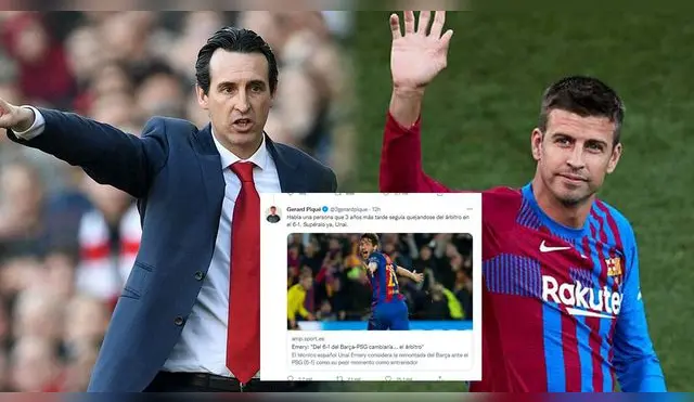 Piqué responde a las quejas de Unai Emery