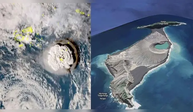La isla Hunga Tonga sufrió los efectos del volcán.