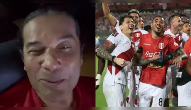 Reinaldo Dos Santos celebra su acierto en partido de la Selección Peruana.