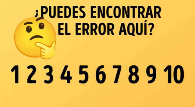 Tienes solo poco tiempo para poder ubicar el único error en este acertijo visual
