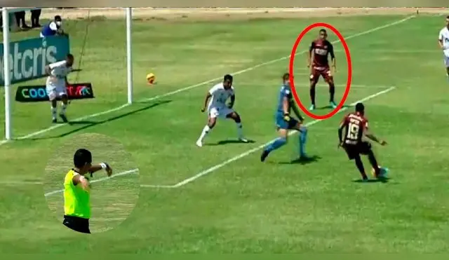 Gol de Álex Valera a Grau fue anulado por supuesta posición adelantada.