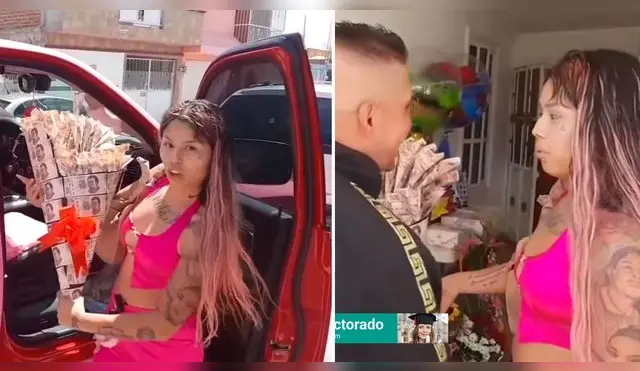 Mona elaboró un ramo con pesos mexicanos y se llevó el aplauso de sus suscriptores.