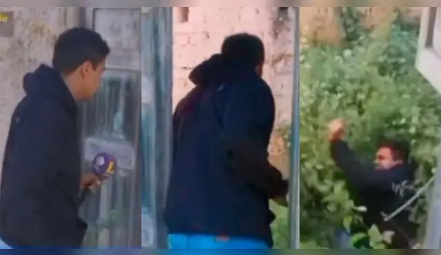 Periodista se cayó mientras realizaba su reportaje.