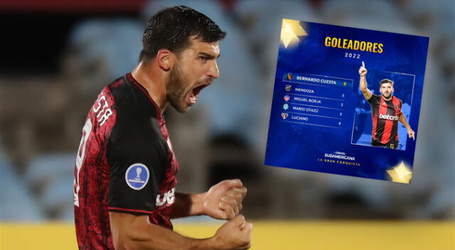 Bernardo Cuesta lleva ocho goles en la Copa Sudamericana 2022