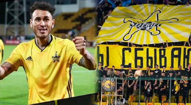 Hinchas de Sheriff despidieron a Gustavo Dulanto Hinchas de Sheriff despidieron a Gustavo Dulanto
