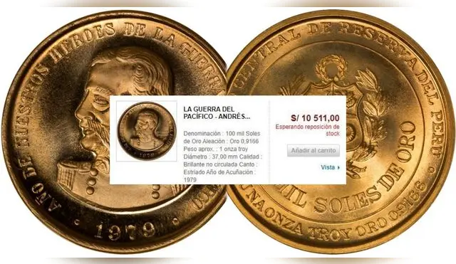 Moneda de la Guerra del Pacífico estaría valorizada en más de 10 mil soles