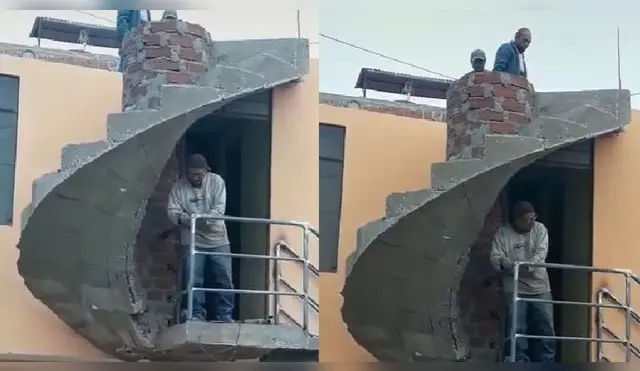 ¡Construcción finalizada! Joven reveló a través de TikTok como quedó la escalera al revés