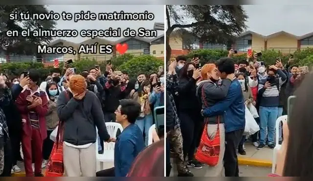 Un joven le pidió matrimonio a su novia en San Marcos