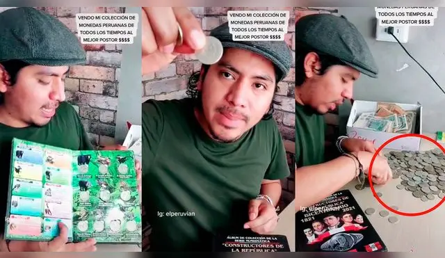 TikTok viral: peruano pone en venta su colección de monedas de más de 10 años y le ofrecen más de 5000 soles por ellas