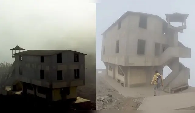 Casa lujosa se construyó en la cima de un cerro en San Juan de Lurigancho