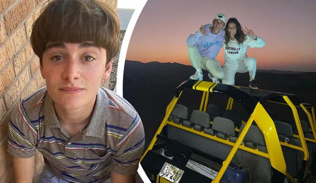 Noah Schnapp visitó las dunas de Ica junto a su madre.