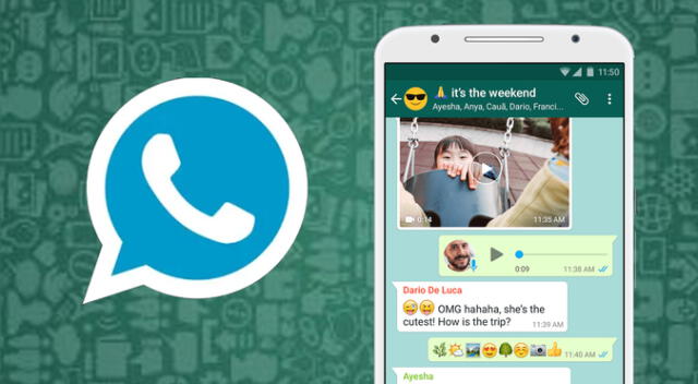 El aplicativo original añadió funciones de WhastApp Plus.