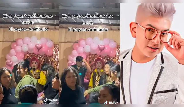 TikTok: payasito peruano sorprende al cantar igual que Bryan Arámbulo en pleno show infantil