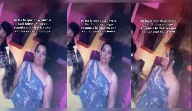 TikTok: mujer se sorprende al escuchar canción de Bad Bunny en fiesta de su sobrina