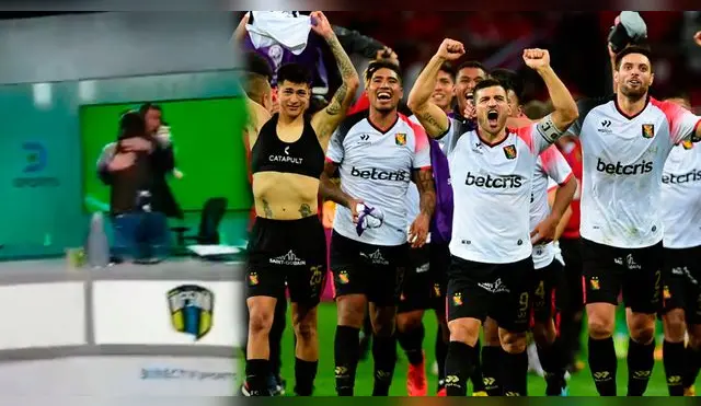 Óscar del Portal y su euforica celebración tras la clasificación de Melgar Óscar del Portal y su euforica celebración tras la clasificación de Melgar