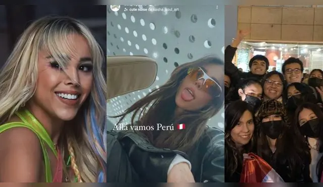 Danna Paola llegó al Perú y se lució con bandera bicolor en medio de sus fanáticos - VIDEO