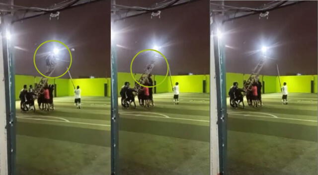 TikTok: sube por la escalera para recuperar su balón, pero terminó en aparatosa caída