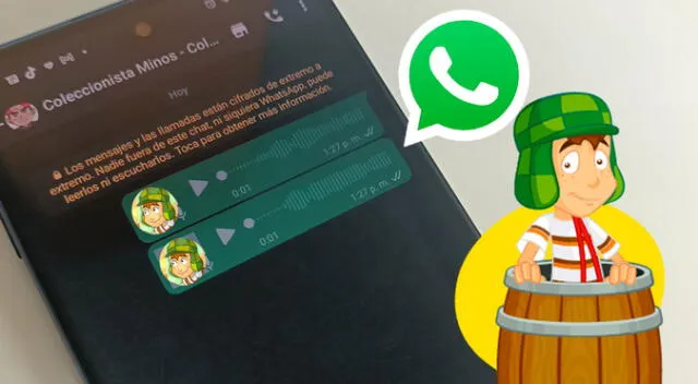 WhatsApp: sencillo truco te permite enviar audios con la voz del 'Chavo del 8' animado
