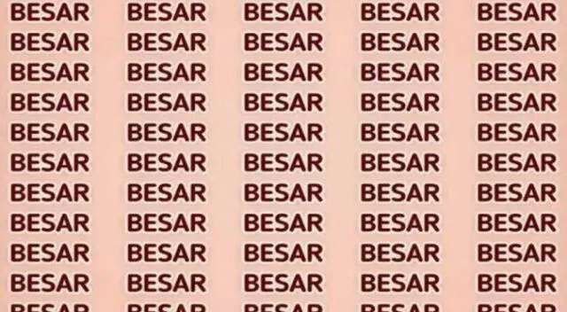 Encuentra la palabra PESAR en 8 segundos.