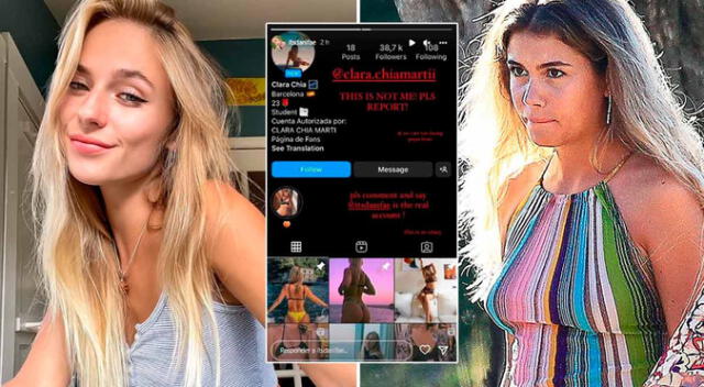 El instagram de Clara Chía sería falso, según una joven modelo El instagram de Clara Chía sería falso, según una joven modelo