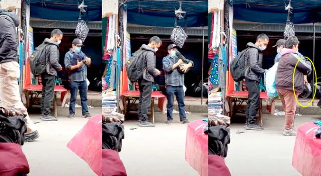 Celular de transeúnte capta el preciso momento cuando joven es víctima del 'cambiazo'. Celular de transeúnte capta el preciso momento cuando joven es víctima del 'cambiazo'.