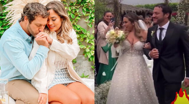 Los novios se convirtieron oficialmente en marido y mujer. Los novios se convirtieron oficialmente en marido y mujer.