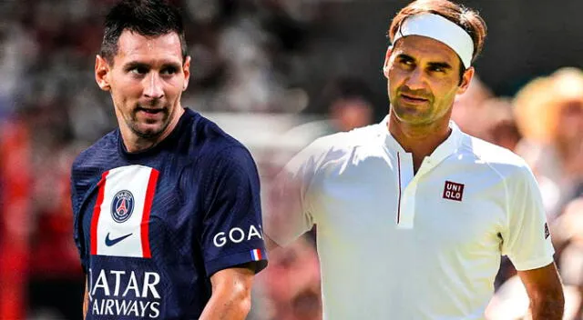 Lionel Messi se despide de Roger Federer