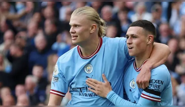 Erling Haaland se 'dio un festín' con la defensa del Manchester United y encajó 3 goles.