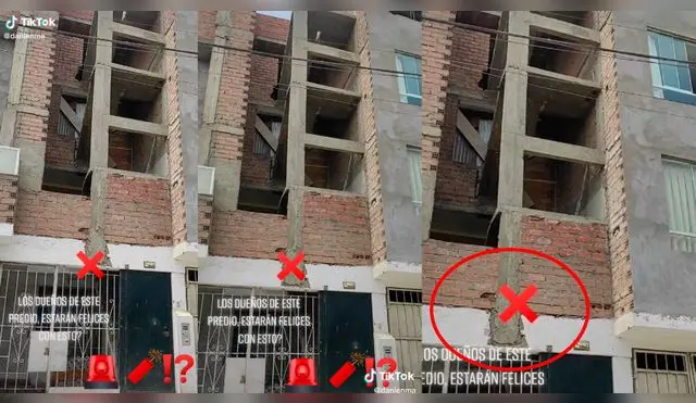Quiso ahorrar dinero, contrató albañiles inexpertos y ellos construyen columna 'flotante'