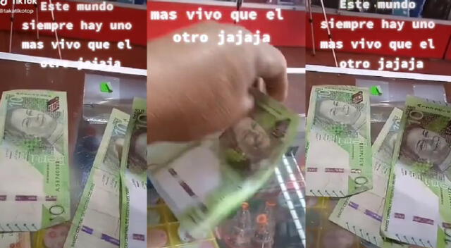 Peruano queda estafado por taxista que le dio un billete falso
