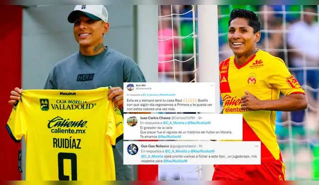 Raúl Ruidíaz fue alentar a Morelia y los hinchas pidieron su vuelta