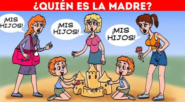 ¿Quién es la madre de los niños? Resuelve este acertijo en 5 segundos, el 98% falló