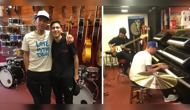 Chris Martin armó presentación en tienda musical y regaló entradas a su concierto