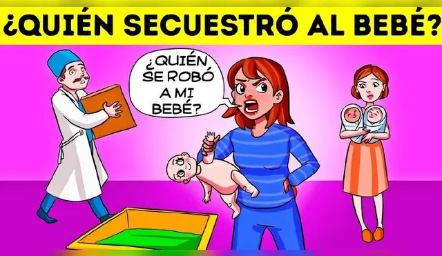 ¿Cuál de ellos raptó al bebé? Averigua la verdad del caso en solo 8 segundos