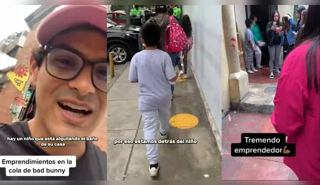 Niño se las ingenia y alquila baño de su casa en concierto de Bad Bunny: "Tremendo emprendedor"