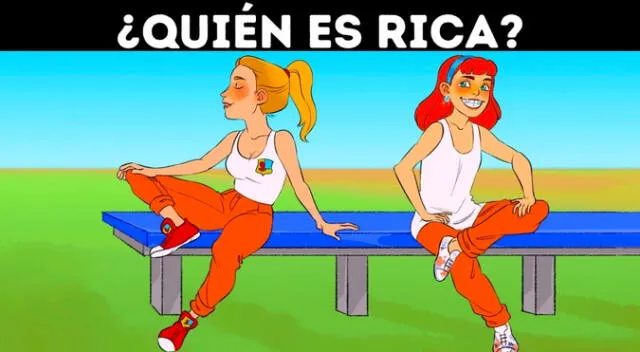 Resuelve el acertijo visual: ¿Quién es rica?