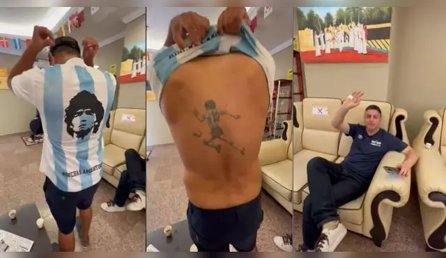 Hincha argentino se hizo presente en Qatar para alentar a su selección.