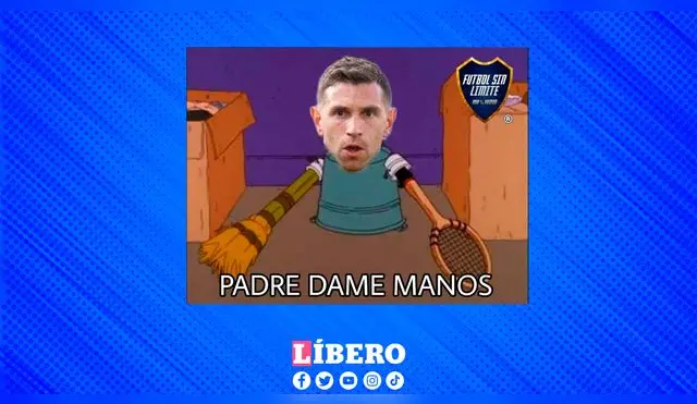 Una de los 'más requeridos' en el memes fue el 'Dibu' Martínez, pues los hinchas sintieron que pudo hacer algo más en los goles.