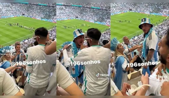 Hinchas de Argentina y Arabia Saudita discuten en el estadio