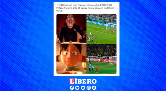 Ghana volvió a fallar un penal ante Uruguay y los usuarios recordaron el mundial de 2010.