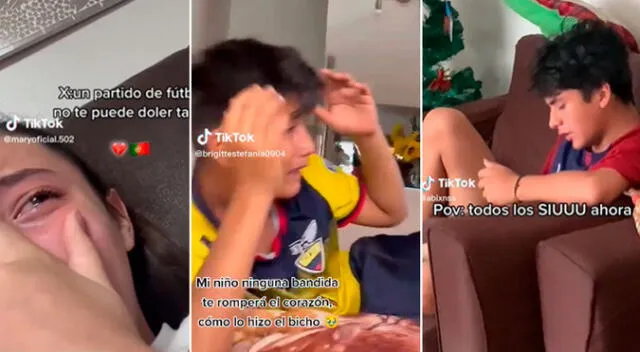 Fans de CR7 lloran la eliminación de Portugal y sus reacciones se hacen virales en TikTok