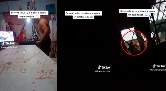 El hincha no podía creer lo que pasaba y salió para buscar una tv.